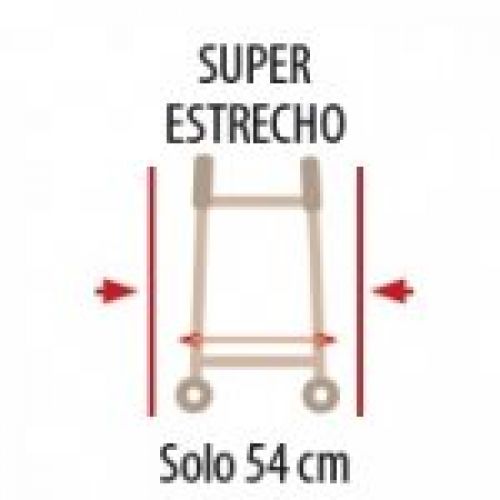 Andador plegable de aluminio reducidas dimensiones