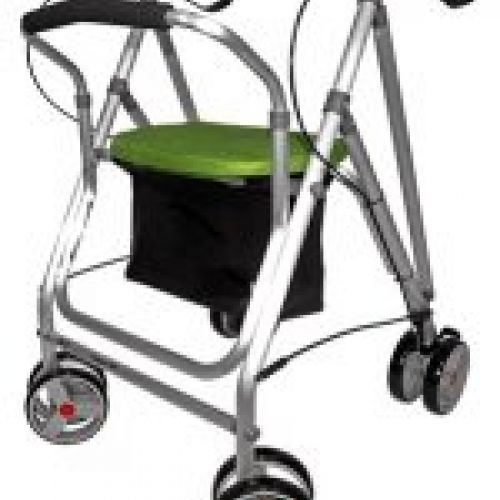 Andador aluminio plegable con frenos en la empuñadura ref
