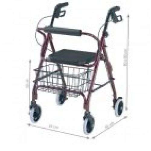 Andador plegable de aluminio de reducidas dimensiones ref