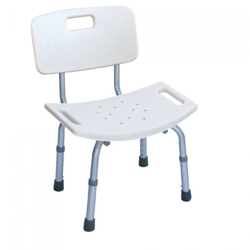 Taburete ducha con respaldo ref