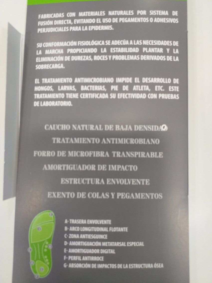 Plantillas deportivas o para bota de trabajo