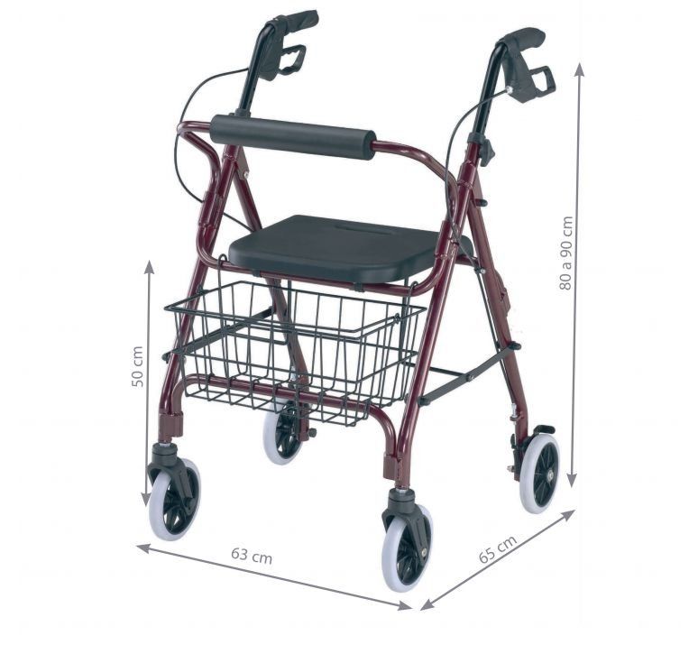 Andador plegable de aluminio de reducidas dimensiones ref