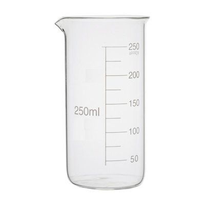 Vaso precipitado forma alta diferentes capacidades