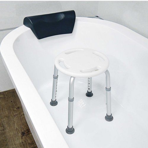 Taburete de baño aluminio regulable en altura ref